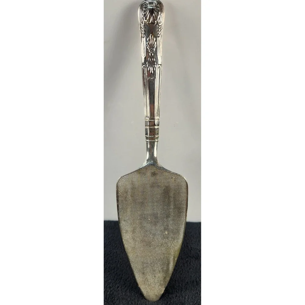 Vintage Serving Utensil Pie Cake Spatula Silverplated Floral Design